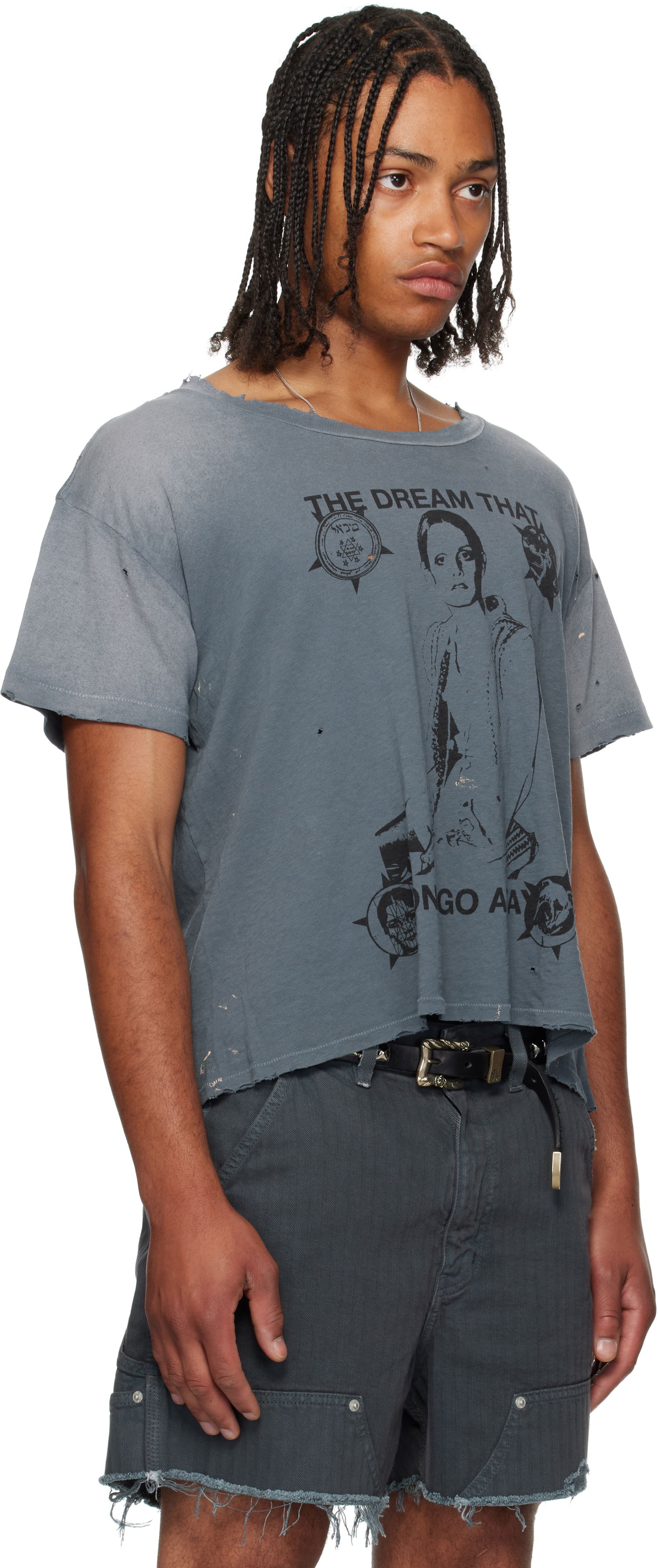 Majica kratkih rukava Enfants Riches Déprimés Enfants Riches Déprimés 'Dream That Won't Go Away' Distressed Graphic T-Shirt Siva | 010-819, 1
