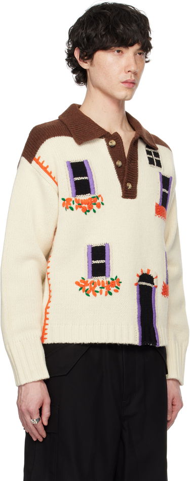Džemper JW Anderson JW Anderson House Intarsia Polo Sweater Višebojno | KW1347-YN0413, 1
