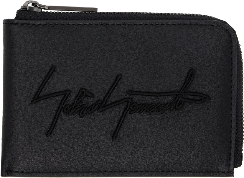 Novčanik Yohji Yamamoto Yohji Yamamoto Signature Zip Wallet Crna | DM-A06-790