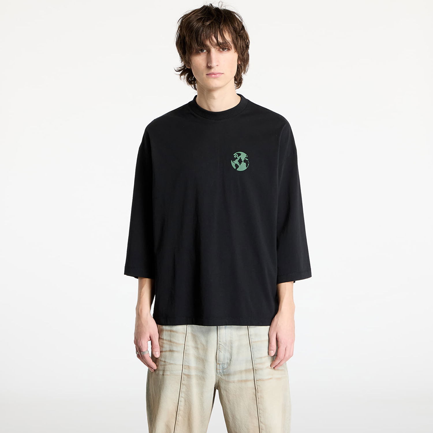 Majica kratkih rukava Marcelo Burlon Marcelo Burlon County Globe Loose T-Shirt Crna | CMAA05BS25JER0011052, 0