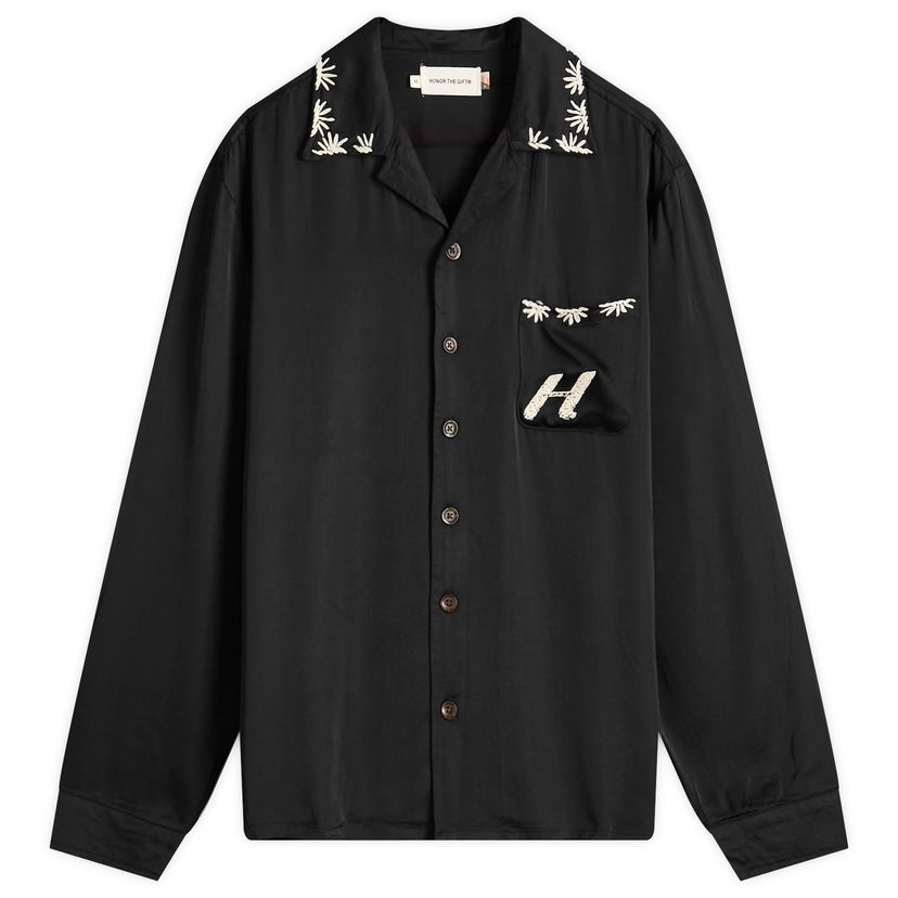 Košulja Honor The Gift Palm Stitch Vacation Shirt Crna | HTG240330-BLK