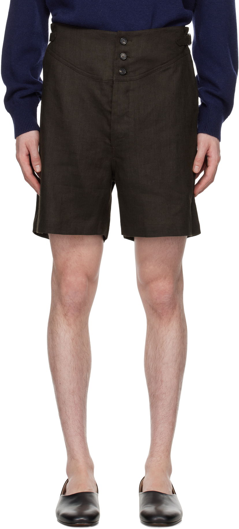 Kratke hlače Bode Bode Linen Cot Shorts Smeđa | MRS25BT056
