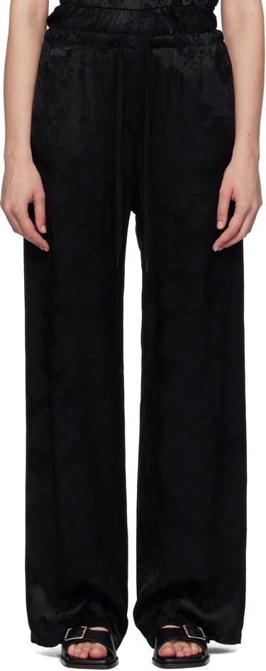 Hlače Maison Margiela MM6 Maison Margiela Jacquard Wide-Leg Trousers Crna | S52KA0551 M35471, 0