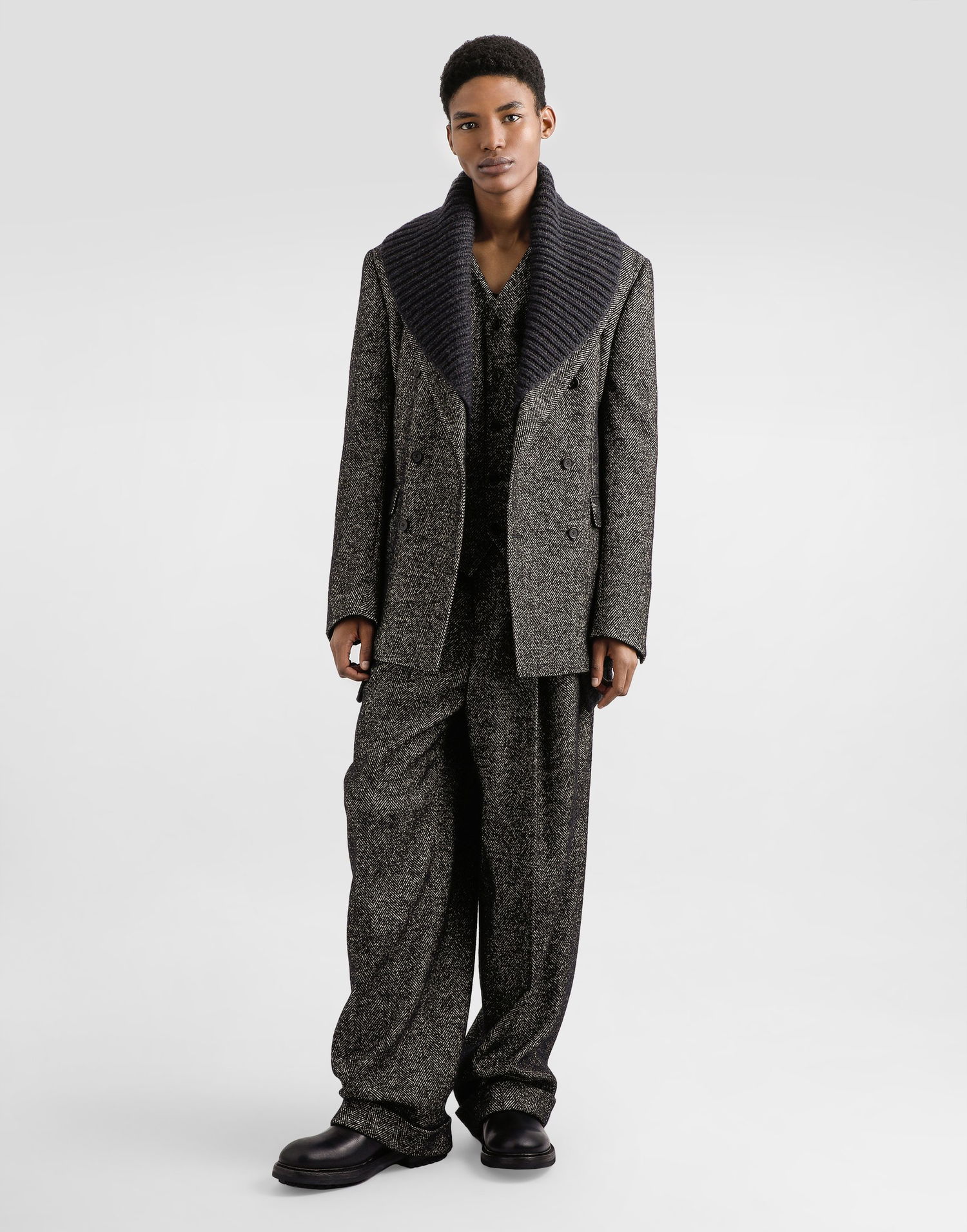 Džemper Dolce & Gabbana Dolce & Gabbana Cashmere Knit Wrap Cardigan with Pockets Siva | GXVF3TJBW0YN1254, 1