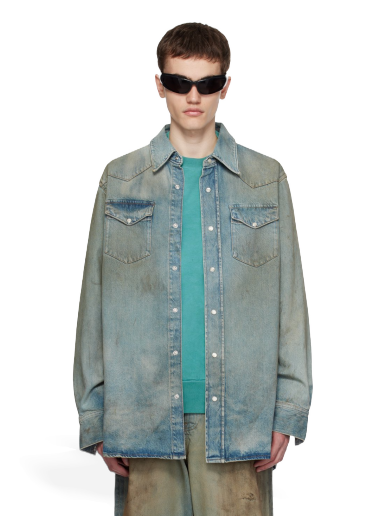 Jakna Acne Studios Press-Stud Denim Shirt Plava | BB0526-