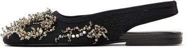 Dodaci Dries Van Noten Dries Van Noten Embellished Mesh Slingback Ballerinas Crna | WS251-1617-800, 2