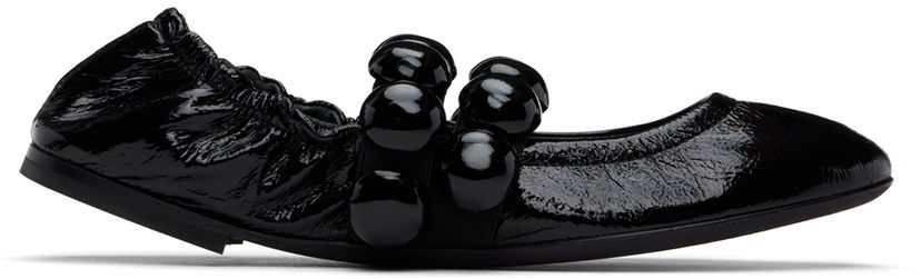 Odjeća Alaïa ALAÏA Sphere Ballerina Flats Crna | AA3A038CK273