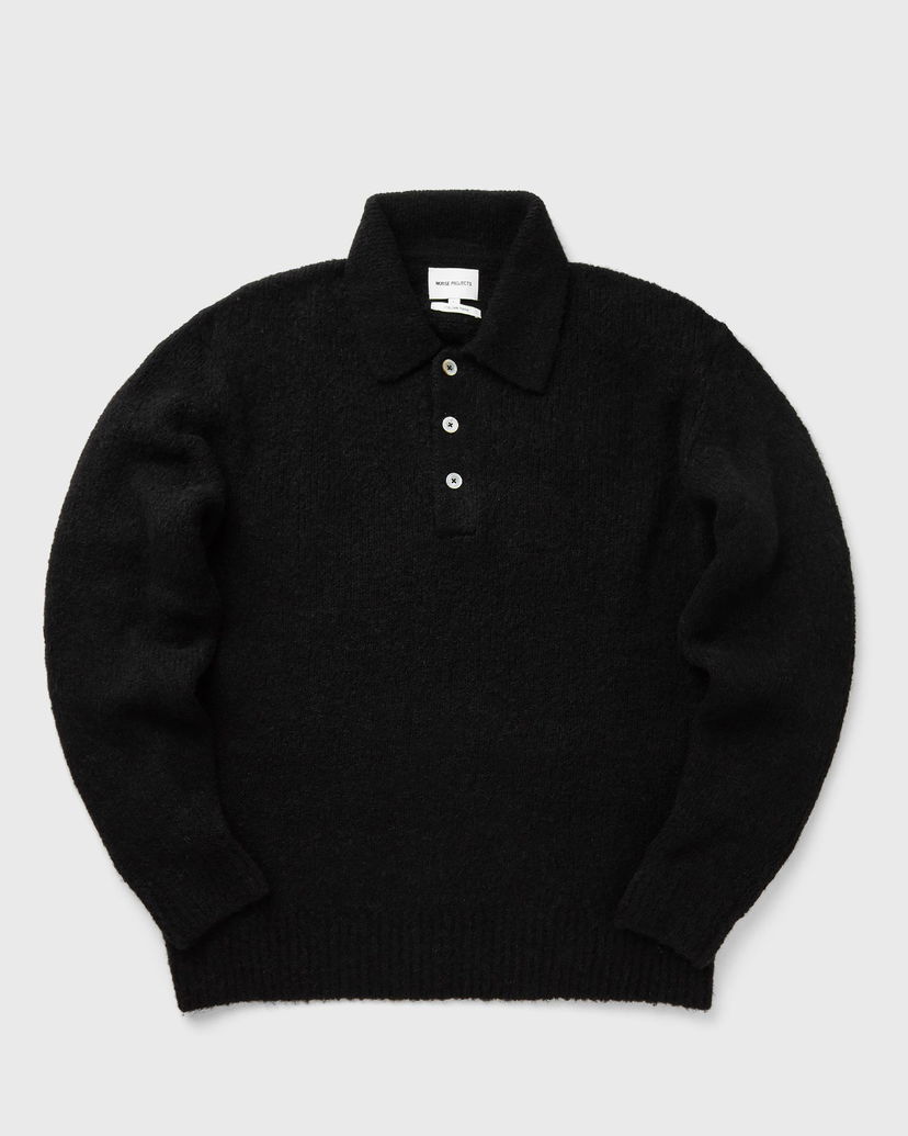 Polo majica NORSE PROJECTS Rasmus Relaxed Brushed Polo Crna | N45-0614-9999