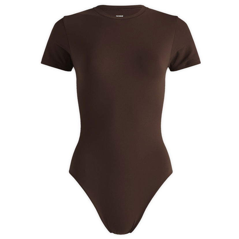Body SKIMS Fits Everybody T-Shirt Bodysuit Smeđa | BS-TSH-0752-COCOA