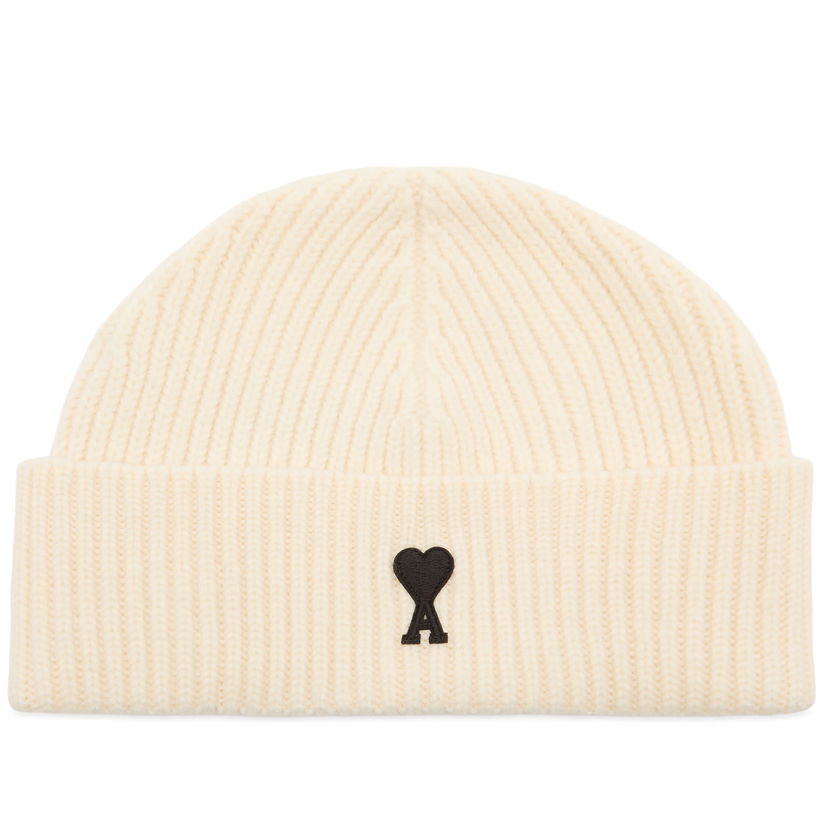 Kapica AMI AMI Paris Felted Merino Wool Beanie Bijela | H25UBO006-018-151H25