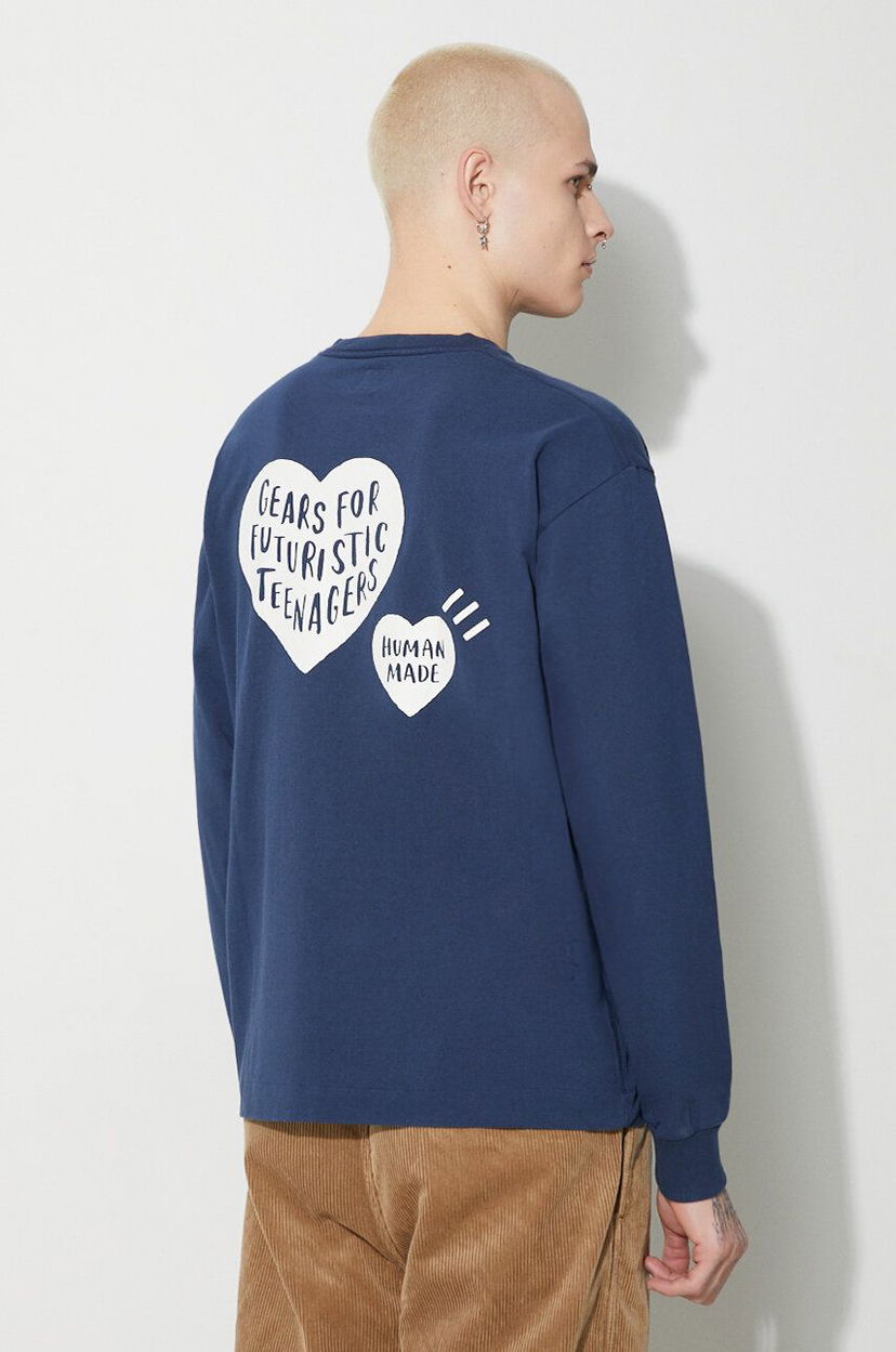 Majica kratkih rukava Human Made Graphic Long Sleeve T-Shirt Plava | HM26CS009