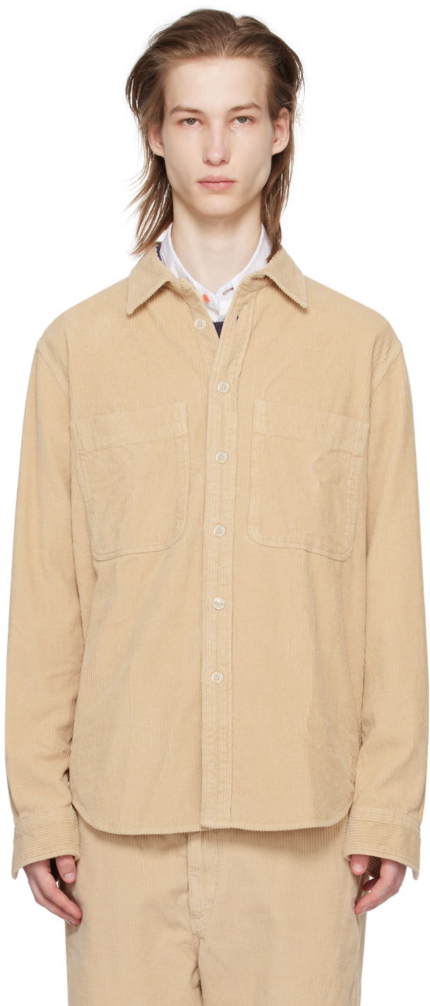 Košulja Paul Smith PS Paul Smith Corduroy Button-Up Shirt Bež | M2R-450Y-M21950-62