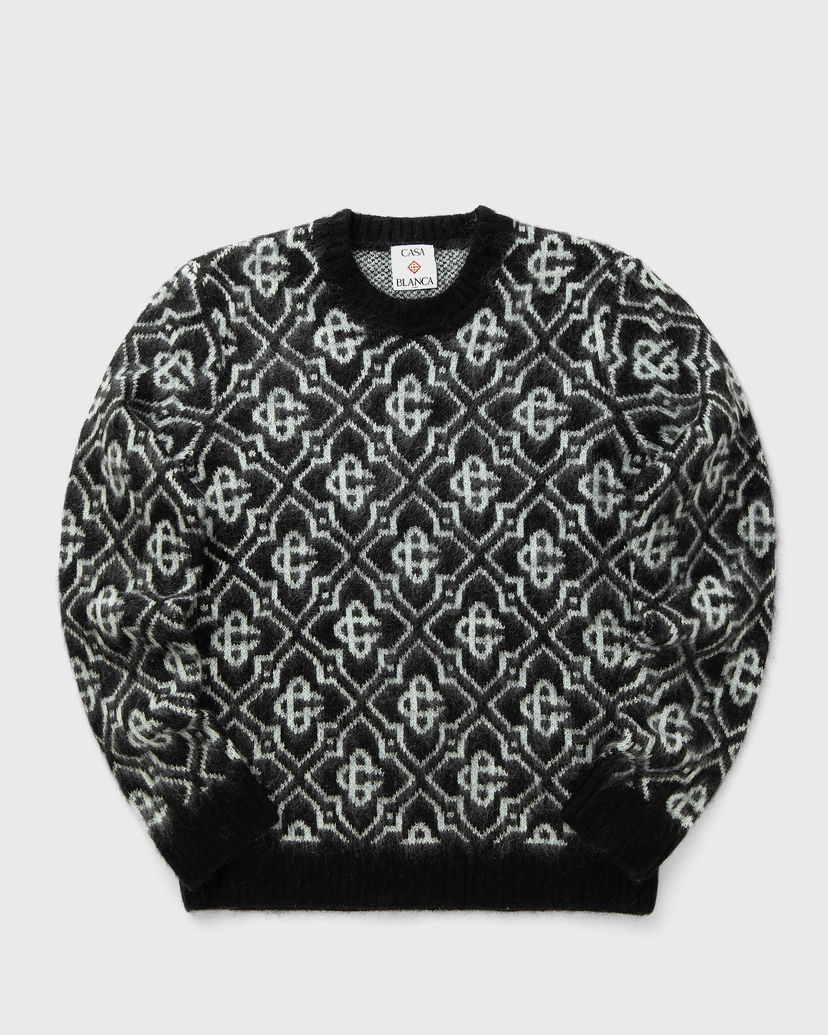 Džemper Casablanca Monogram Crewneck Sweater Crna | MPF25-KW-1004-02