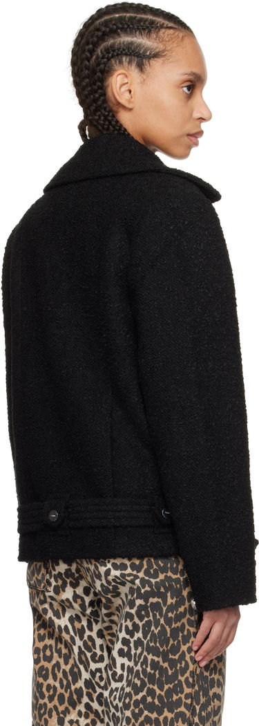 Jakna GANNI GANNI Textured Boucle Wool Jacket Crna | W0026, 2