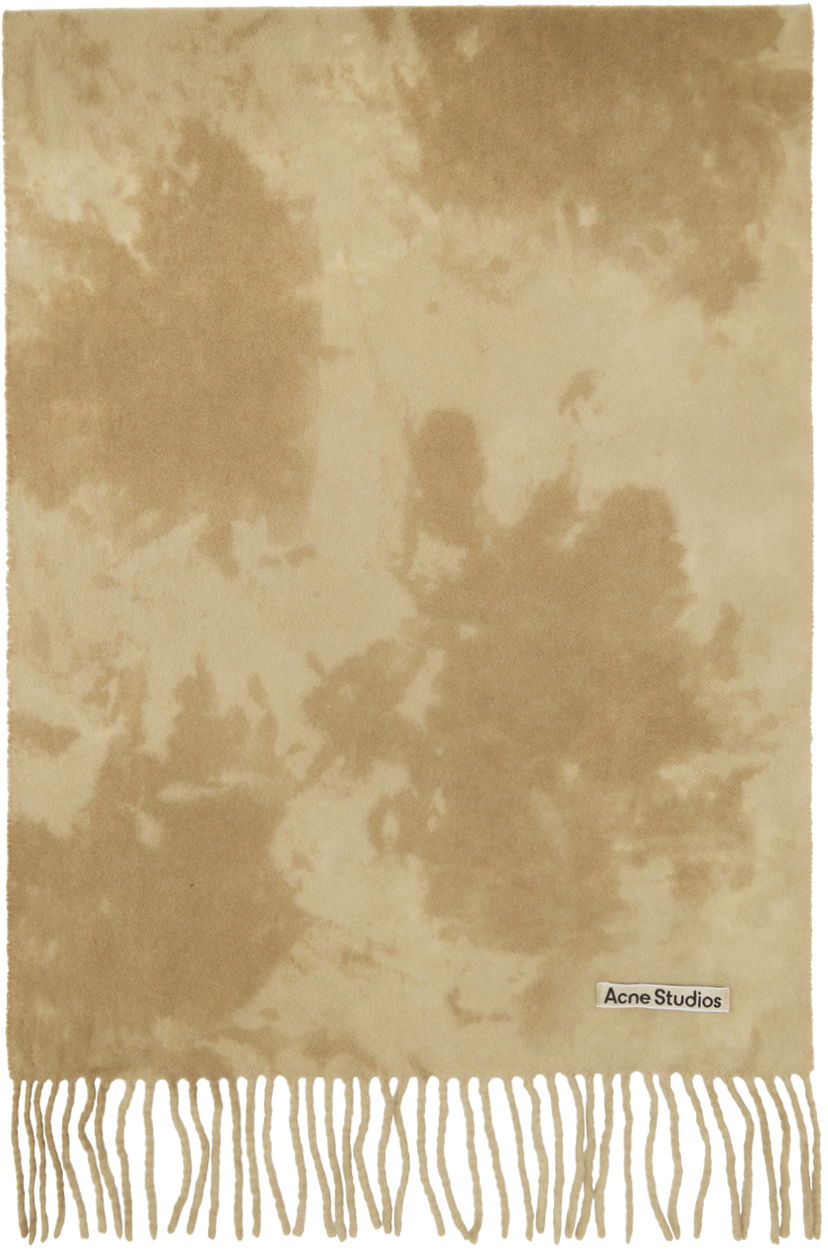 Šal Acne Studios Tie-Dye Scarf Bež | CA0297-