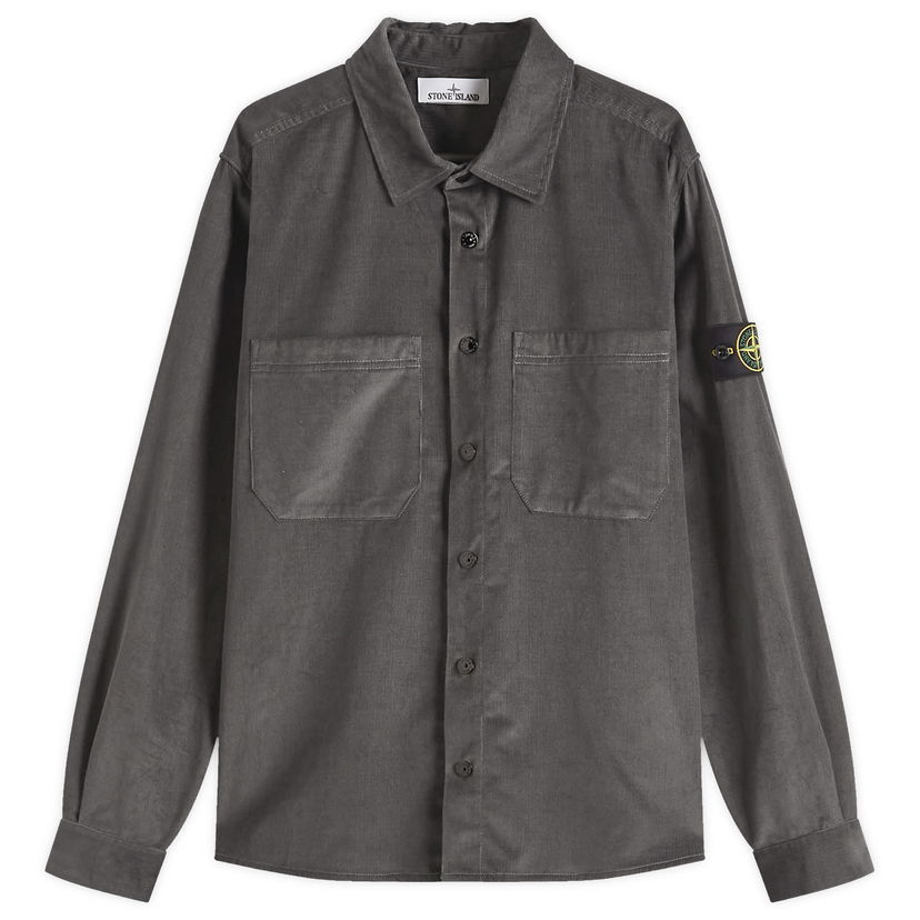 Košulja Stone Island Micro-Corduroy Overshirt, Size Large Siva | K1S151200113-V0065