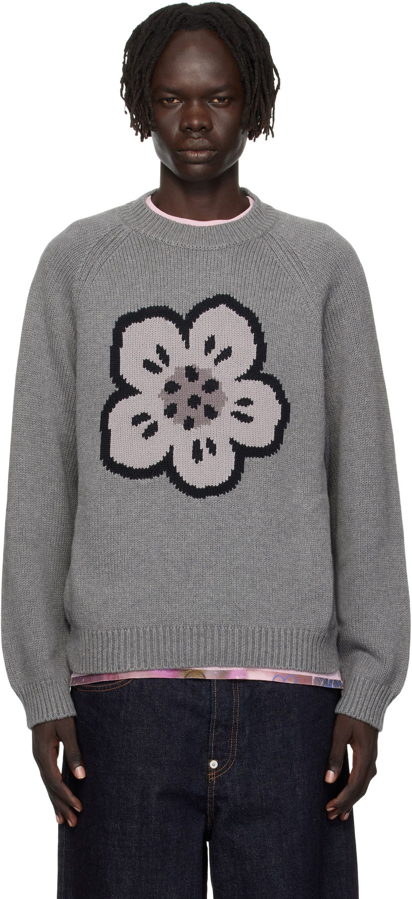 Džemper KENZO Kenzo Paris 'Boke Flower' Sweater Siva | FF65PU7443LA