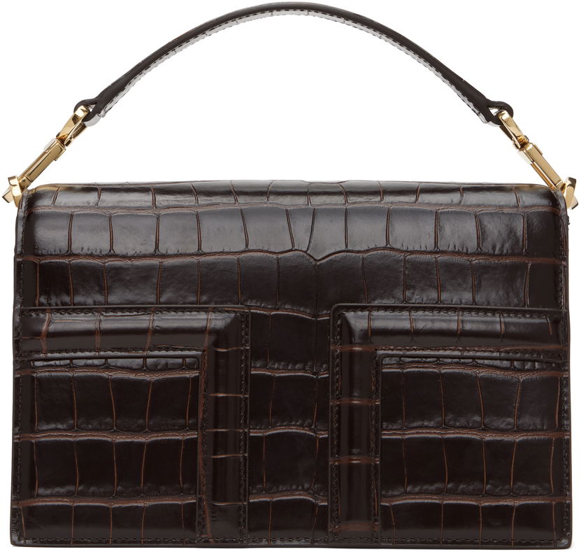 Ručna torbica TOTEME TOTEME Mini T-Flap Bag Smeđa | 244-WAL0049-LE0076