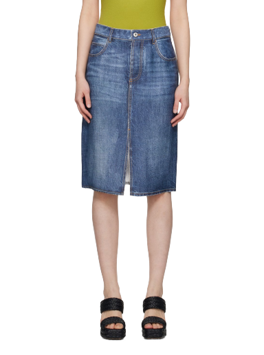 Suknja Bottega Veneta Printed Midi Skirt Plava | 9 737211 V30K0