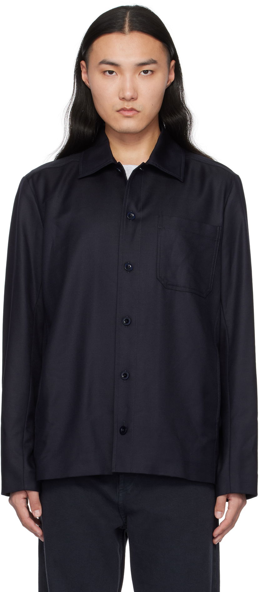 Košulja A.P.C. Button-Up Regular-Fit Overshirt Plava | LYAAV-H02991