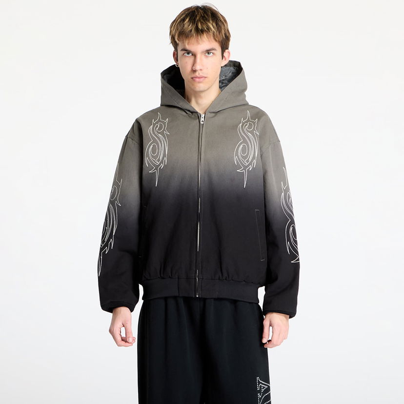Dukserice Pleasures PLEASURES x Slipknot Star Hooded Jacket Siva | P25SK010 GREY
