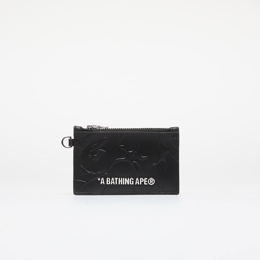 Novčanik BAPE A BATHING APE Solid Camo Card Holder Small Wallet Black Universal Crna | 001SGK201315M BLK