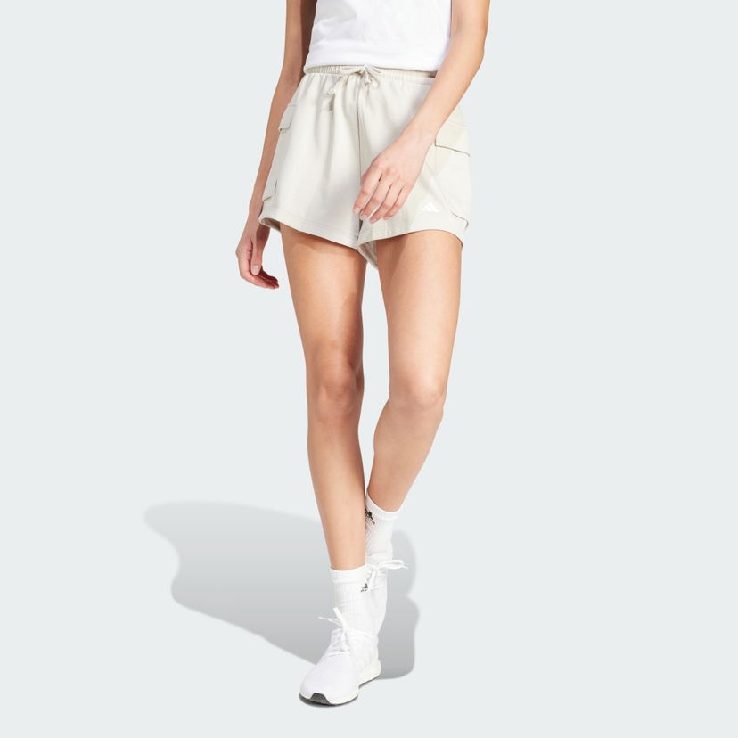 Kratke hlače adidas Performance Essentials Small Logo French Terry Cargo Shorts Bež | JC5699
