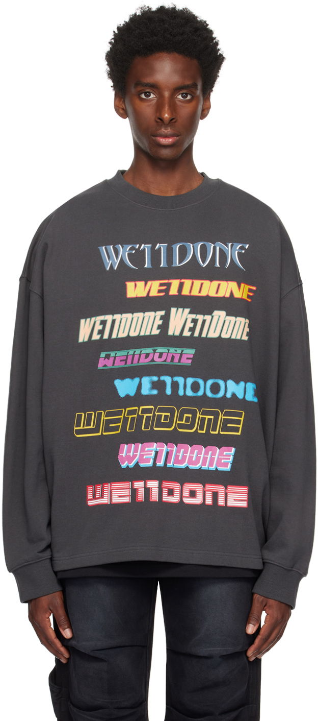 Dukserice We11done We11done Graphic Sweatshirt Siva | WD-TP5-19-114-U-CH