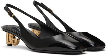 Tenisice i cipele Dolce & Gabbana Dolce&Gabbana Patent Leather Slingback Heels Crna | CG0913 A1037, 3