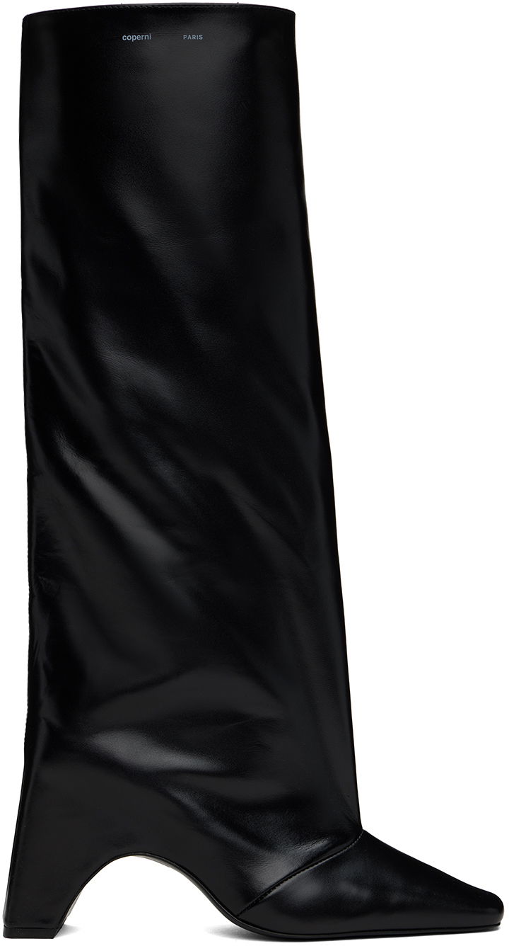 Haljina Coperni Coperni Bridge Leather Boots Crna | COPSH03857