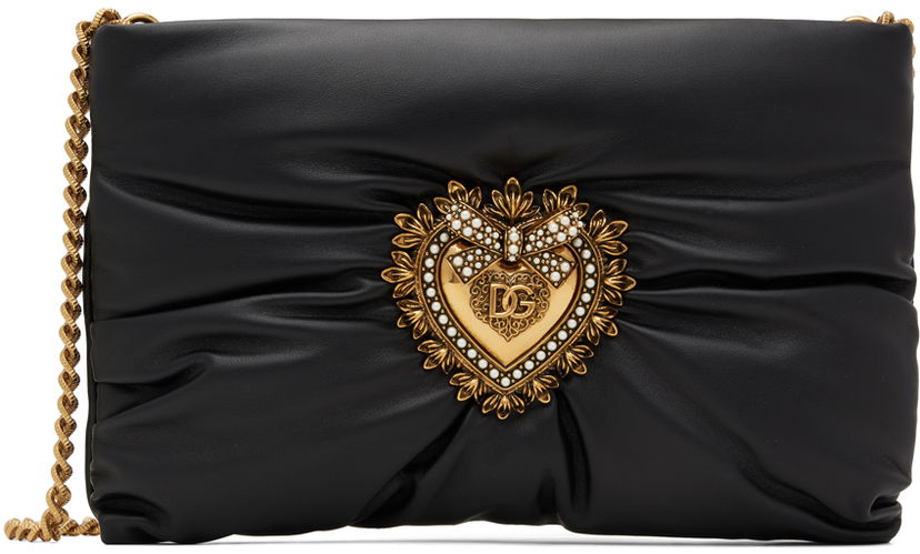 Ručna torbica Dolce & Gabbana Black Small Devotion Bag Crna | BB7378 AK274