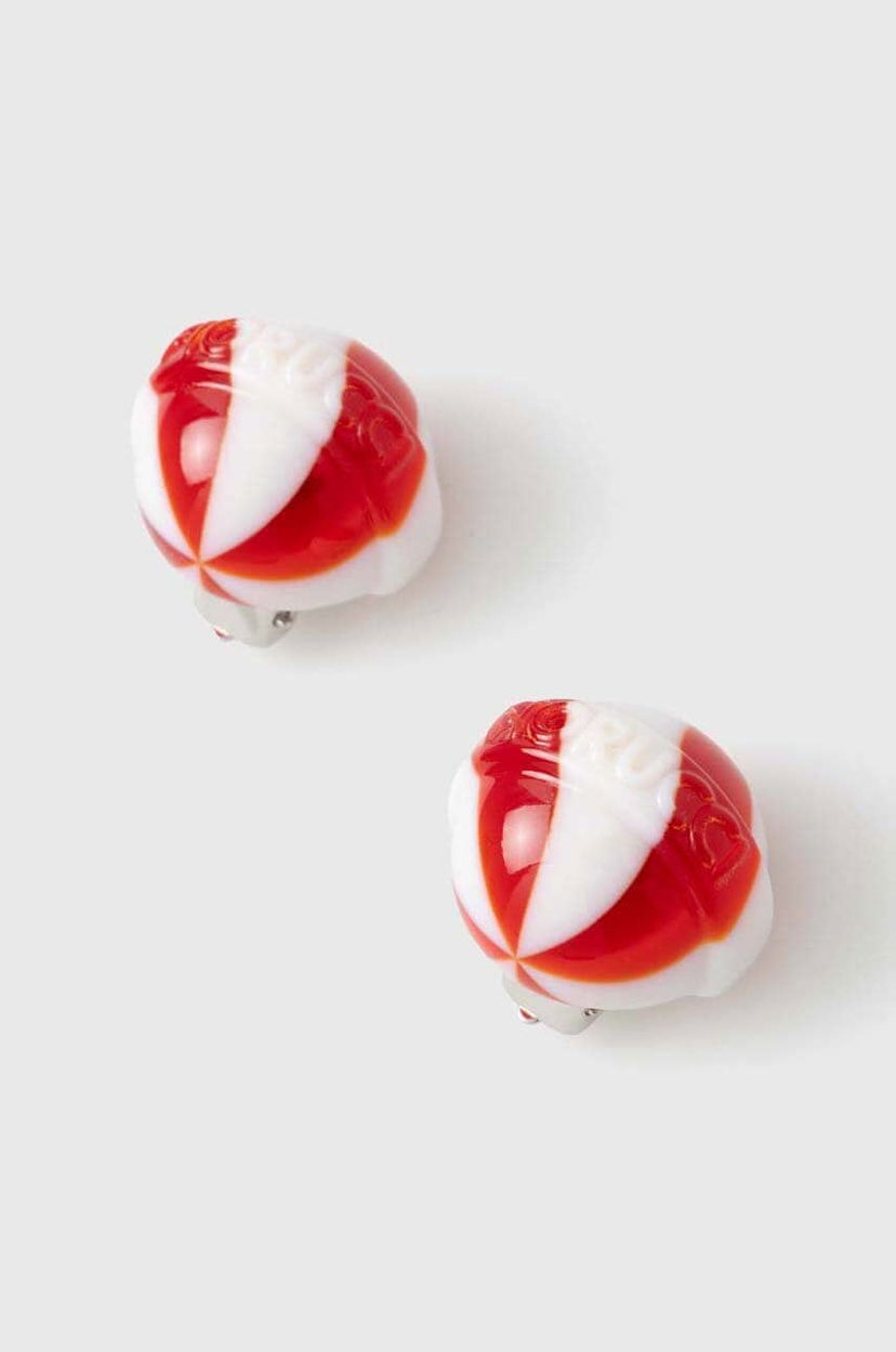 Naušnice Fiorucci Fiorucci Mini Lollipop Clip-on Earrings Crvena | U01FPAJE145PT01RD02
