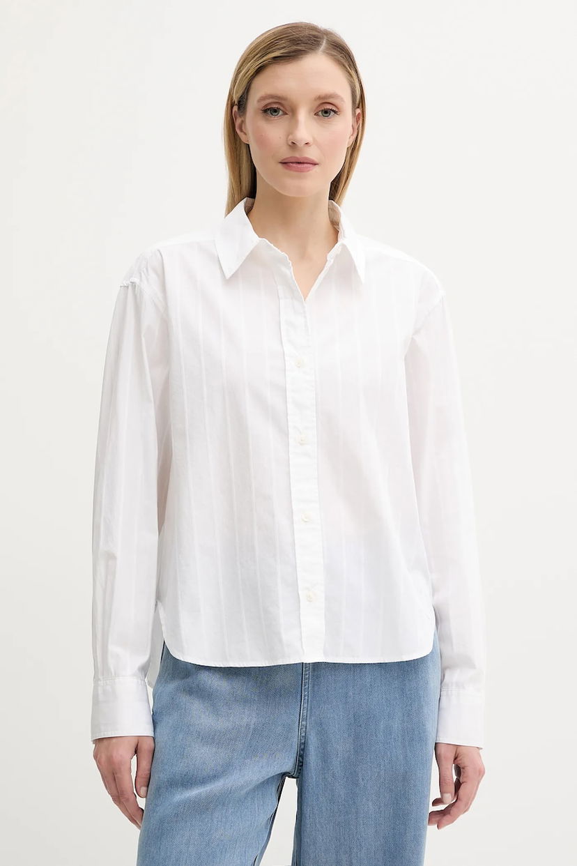 Košulja Samsoe Samsoe Samsoe Samsoe SAATRANI Regular Fit Classic Collar Shirt Bijela | F25200082