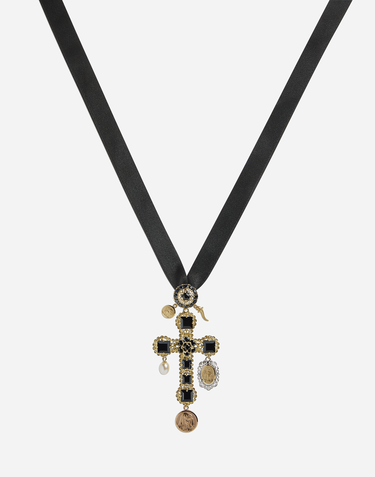 Ogrlica Dolce & Gabbana Dolce & Gabbana Sapphire Cross Charm Necklace Metalik | WADC1GW0001ZOO00, 1