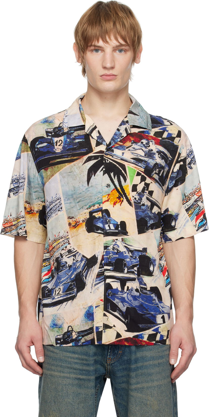 Košulja BOSS Printed Viscose Short Sleeve Shirt Plava | 50534276