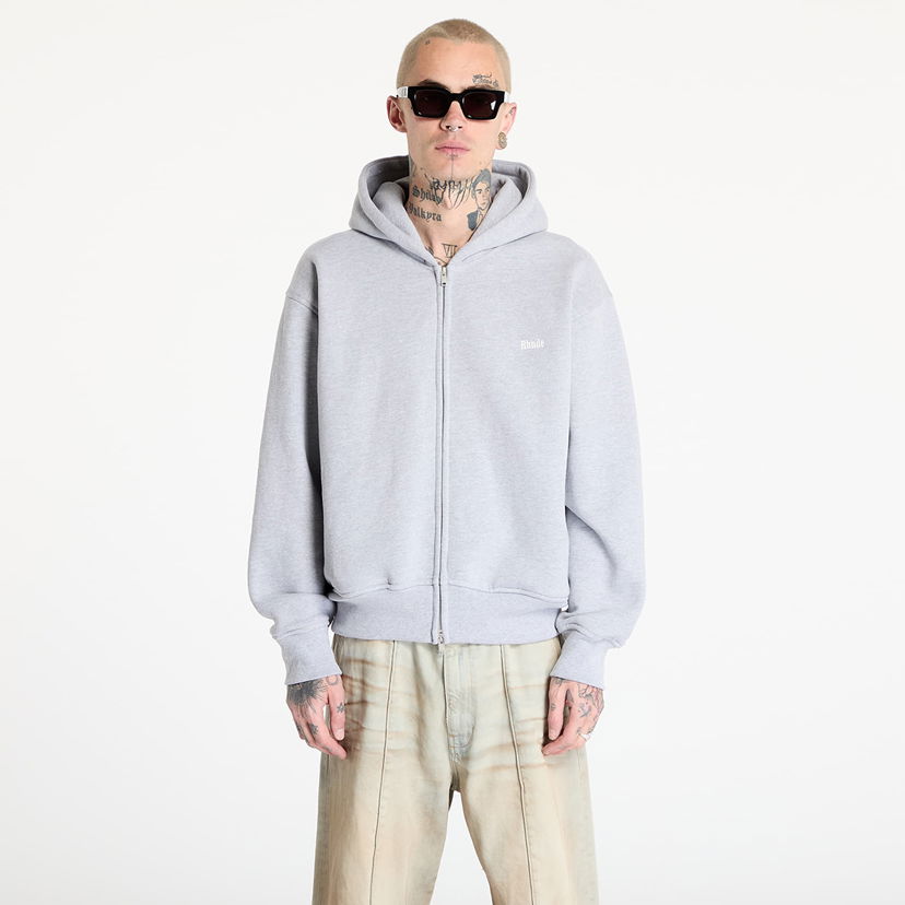 Dukserice Rhude Rhude Classique Full-Zip Hoodie Siva | RHSS25HO012293048