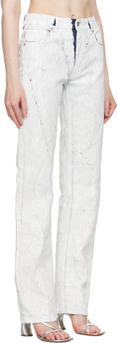 Jeans Maison Margiela MM6 Maison Margiela 5 Pocket Cracked Jeans Bijela | S62LB0185 M30028, 1