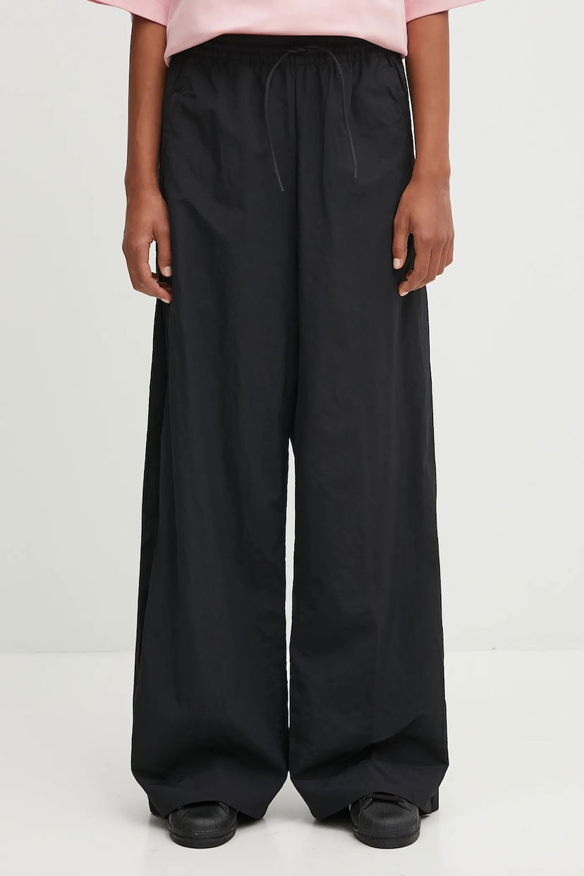 Hlače Y-3 Y-3 High-Waisted Wide-Leg Nylon Pants Crna | KC8369