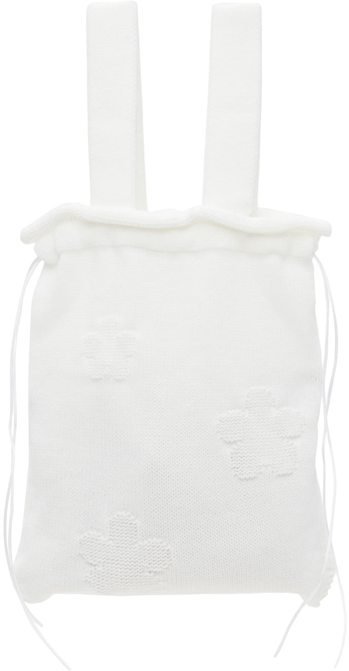 Gymsack Cecilie Bahnsen Cecilie Bahnsen Knit Drawstring Tote Bag Bijela | 1.24BAG45014 UTE BAG, 0
