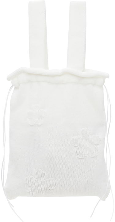 Gymsack Cecilie Bahnsen Cecilie Bahnsen Knit Drawstring Tote Bag Bijela | 1.24BAG45014 UTE BAG, 0