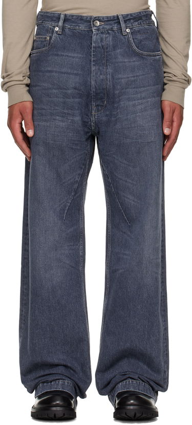 Jeans Rick Owens Jeans Faded Wide-Leg DRKSHDW Concordians Geth Plava | DU02E7351 DGY, 0