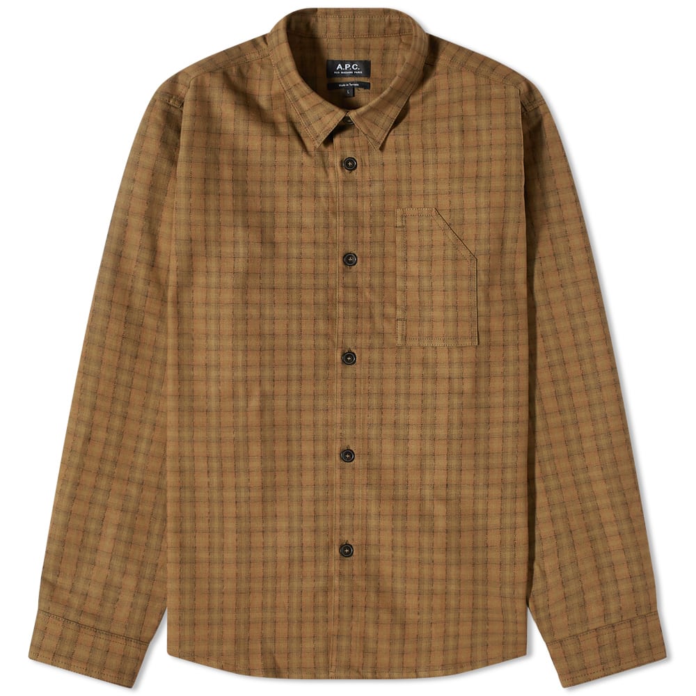 Košulja A.P.C. Anthony Check Overshirt Smeđa | COFBE-H02754-JAA, 0