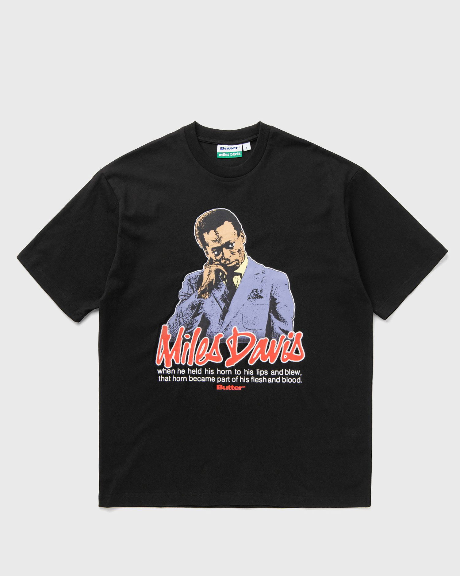 Majica kratkih rukava Butter Goods Miles Davis Portrait Graphic T-Shirt Crna | P23667, 1
