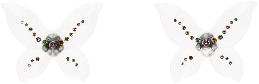 Naušnice Blumarine Blumarine Butterfly Earrings with Multicolored Crystals Višebojno | P422W241A