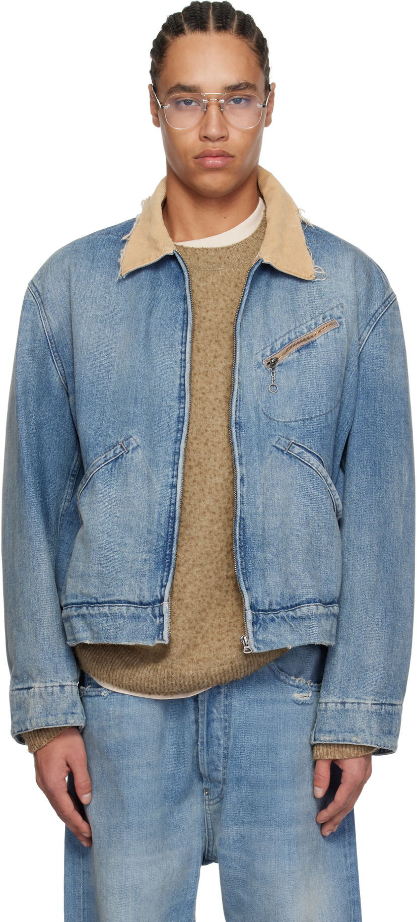Jakna Maison Margiela Maison Margiela Sports Denim Jacket Plava | S50AM0636 S30383