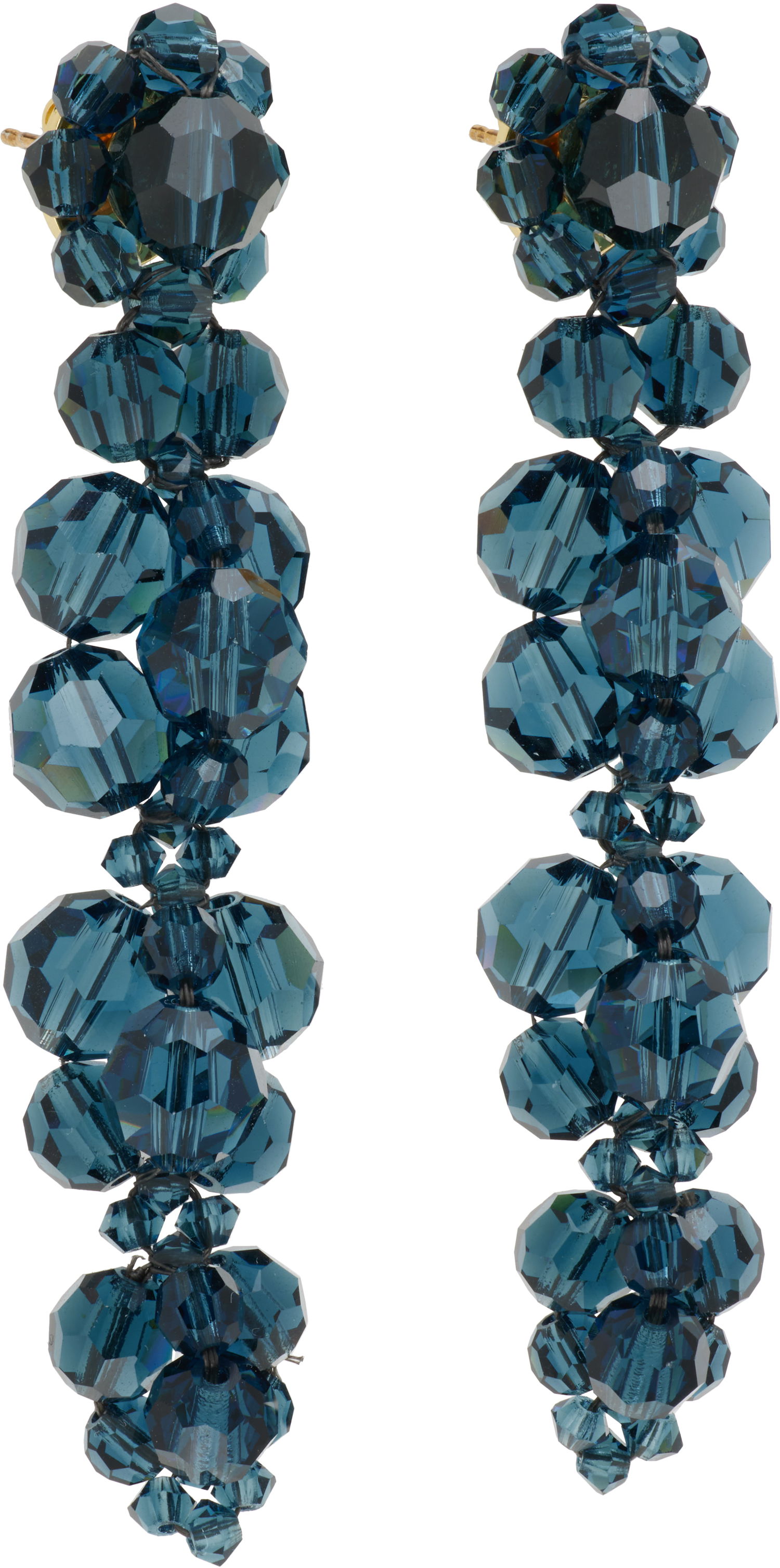 Naušnice Simone Rocha Simone Rocha Cluster Drip Crystal Earrings Plava | ERG546 0903, 1