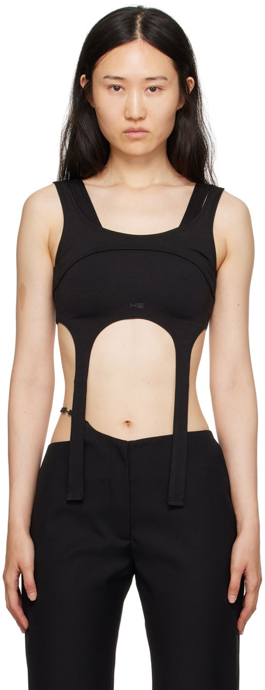 Majica bez rukava HELIOT EMIL Harness Tank Top Crna | HE_W_13_005_P03_BLK01