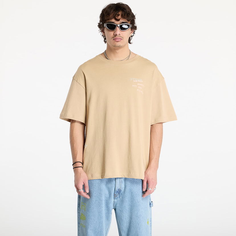 Majica kratkih rukava Footshop Spiritual Gangster Graphic Print T-Shirt Bež | FTSHP_387