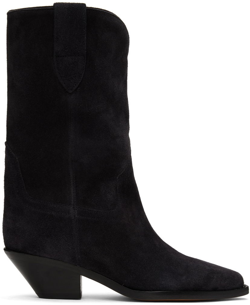 Odjeća ISABEL MARANT Isabel Marant Dahope Suede Cowboy Boots Crna | 23PBO0005FA-A1A07S