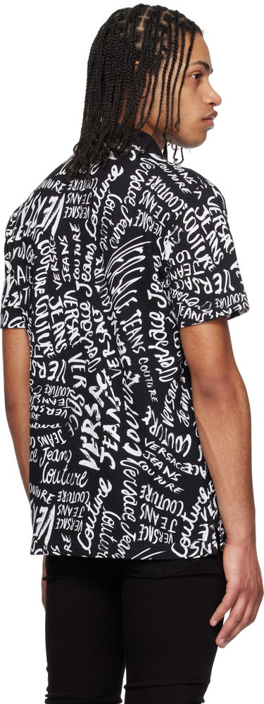 Polo majica Versace Versace Jeans Couture Logo Pattern Polo Crna | E78GAG6R0_EJS459, 2